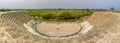 Panorama view of the amphitheatre at the ancient Roman city of Salamis near Famagusta, Northern Cyprus