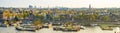 Panorama view of Amsterdam city in Netherlands