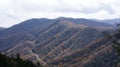 Panorama view of Ariel view at Great Smoky Mountains National Park Royalty Free Stock Photo
