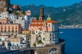 Panorama view of Atrani town in Italy Royalty Free Stock Photo