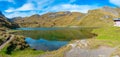 Panorama view of Bachsee in Swiss Alps Royalty Free Stock Photo