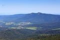 Panorama view of Bavarian Forest and mountain Osser seen from mountain GroÃer Arber, Germany