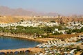 Panorama of a view of a beach from height. Egypt. Sharm el-Sheikh.