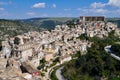 Panorama view of beautiful Baroque town Ragusa, UNESCO World Heritage Site. Sicily, Italy.