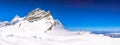 Panorama view of beautiful Snow Alps Mountain view from Jungfrau Royalty Free Stock Photo