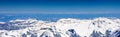 Panorama view of beautiful Snow Alps Mountain view from Jungfrau Royalty Free Stock Photo