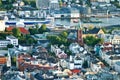 Panorama view of Bergen, Norway. Royalty Free Stock Photo