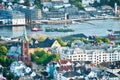 Panorama view of Bergen, Norway. Royalty Free Stock Photo