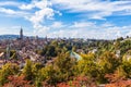 Panorama view of Berne old town from mountain top