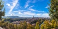 Panorama view of Berne old town from mountain top