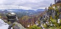 Panorama view from Biely Kamen mountain in Vtacnik during autumn Royalty Free Stock Photo