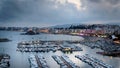 Panorama view of Blanes city in the evening, Costa Brava, Spain Royalty Free Stock Photo