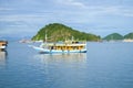 Panorama view the boat fisherman