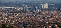 Panorama view of Bologna city, focused on the Fiera district. Italy