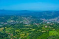 Panorama view of Bosnia countryside near Srebrenik in Bosnia and