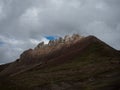 Panorama view of Bosque de Piedras stone forest rock formation landscape at Palccoyo rainbow mountain Cuzco Peru Royalty Free Stock Photo