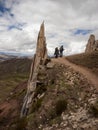 Panorama view of Bosque de Piedras stone forest rock formation landscape at Palccoyo rainbow mountain Cuzco Peru