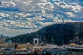 Panorama view of Budapest from a ferris wheel Royalty Free Stock Photo
