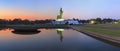 Panorama view of Buddha statue