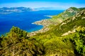 Panorama view cape of Kamena Vourla city and Aegean sea.A touristIc destination in Greece Royalty Free Stock Photo