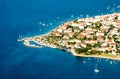 Panorama view cape of Kamena Vourla city and Aegean sea, tourist Royalty Free Stock Photo
