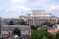 Panorama view with ceausescu palace Royalty Free Stock Photo