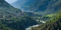 Panorama view of the Chamba and river Ravi Royalty Free Stock Photo