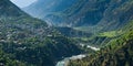 Panorama view of the Chamba and river Ravi