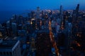 Panorama view of Chicago city downtown skyscrapers Royalty Free Stock Photo