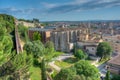 Panorama view of church of Sant Domenec in Spanish town Girona