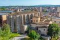 Panorama view of church of Sant Domenec in Spanish town Girona