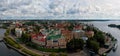 Panorama. View of the city of Vyborg. Leningrad region. Russia.