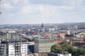 Panorama view of Cluj-Napoca town from Transylvania region in Romania