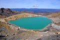 Panorama view of colorful Emerald lakes and volcanic landscape, Tongariro Alpine Crossing, North Island, New Zealand Royalty Free Stock Photo