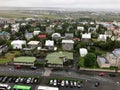 Panorama view of colorful houses in Reykjavik city center, Iceland Royalty Free Stock Photo