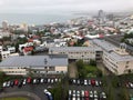 Panorama view of colorful houses in Reykjavik city center, Iceland Royalty Free Stock Photo