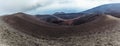 Panorama view from the crater rim at the summit of Mount Etna, Sicily Royalty Free Stock Photo