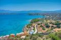 Panorama view of Cretan coastline near Plaka, Greece Royalty Free Stock Photo