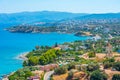 Panorama view of Cretan coastline near Plaka, Greece Royalty Free Stock Photo