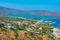 Panorama view of Cretan coastline near Plaka, Greece Royalty Free Stock Photo