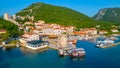 Panorama view of Croatian town Mali Ston