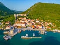 Panorama view of Croatian town Mali Ston