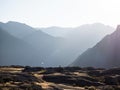 Panorama of dog at Marcahuasi andes plateau rock formations mountains valley nature landscape Lima Peru South America