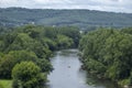 panorama view of Dordogne river and landscape in France Royalty Free Stock Photo