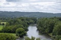 panorama view of Dordogne river and landscape in France Royalty Free Stock Photo