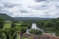 panorama view of Dordogne river and landscape in France Royalty Free Stock Photo