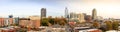 Panorama view of downtown Raleigh Skyline Royalty Free Stock Photo