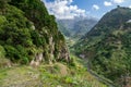 Panorama view on epic Madeira island rainforest