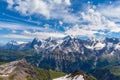 Panorama view of Eiger, Monch and Jungfrau Royalty Free Stock Photo