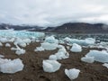 Floating Pack Ice in the arctic ocean. Svalbard, Norway Royalty Free Stock Photo